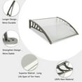 thumbnail image 6 of Canopy Outdoor Window Door Canopy UV Rain Snow Protection 40" x 38" Household Application Door/Window Rain Cover Eaves Canopy Bracket, Polycarbonate Canopy, 6 of 10