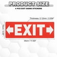 thumbnail image 2 of Uxcell 4Pcs Exit Signs with Right & Left Arrows Stickers,11.8x3.93 Inch Vinyl Self-Adhesive Sticker Paper for Indoor Outdoor Business Office Warehouse Workplace Stores,White, 2 of 6