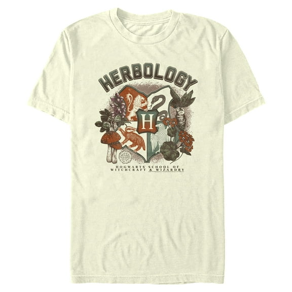 Mens Harry Potter Hogwarts Herbology Emblem T Shirt