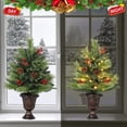 thumbnail image 2 of GloryStar Pre-Lit Tabletop Christmas Tree, Small Xmas Tree with Warm White LED Lights for Holiday, Home, or Office, 2 of 8