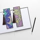thumbnail image 4 of Cuadros Decorativos Marcapáginas con borlas de cuero con forma especial de taladro de 2 uds., arte DIY (SQ09) Likrtyny embutido en tela, 4 of 6