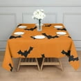 thumbnail image 3 of Orange Halloween Bats Square Tablecloth,Waterproof Square Table Cover,Wipeable Spillproof Washable Table Cover for Home Kitchen Party Decor 60"x60"(152x152cm), 3 of 6