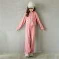 thumbnail image 5 of CONYUMN Cute Outfits for Girls 10-12 Summer Little Child Girls Spring and Aumtm Sports Outfits Solid Color Print Cotton Blend Two Pieces Set Kid Clothes Ropa Para Niña De 5 Años (Pink,7-8 Years), 5 of 5