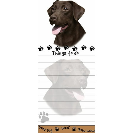 Labrador Notepad - Chocolate Labrador Magnetic Sticky Note Pad