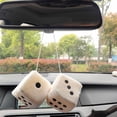 thumbnail image 4 of Colgante de dados de peluche 2 pares de de espejo, accesorios de decoración para ventanas, coches, mujeres y hombres Fanmusic Colgante de dados de peluche, 4 of 7