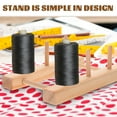 thumbnail image 6 of LOLIPPYY Set of 2 Wooden Yarn Spool Storage Racks for Crocheting and Sewing Yarn Holder Dispenser, 6 of 7