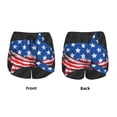 thumbnail image 3 of Balery Shark With USA Flag Pattern Women's Running Shorts with Liner 2 Pockets Elastic Workout Athletic Gym Yoga Shorts-Large, 3 of 7