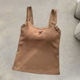thumbnail image 4 of Women's Lace Cami Tank Tops with Bra, Sleeveless Crop Spaghetti Strap Summer Tops, Scoop Neck Slim Fit Summer Padded Undershirts, 4 of 6