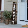 thumbnail image 2 of My Word! Trick or Treat Ghost in Sheet Halloween Porch Board Welcome Sign & Porch Leaner for Front Porch Deck Patio or Wall - Indoor Outdoor Farmhouse Rustic Vertical Home Decor 8"x46.5", 2 of 5