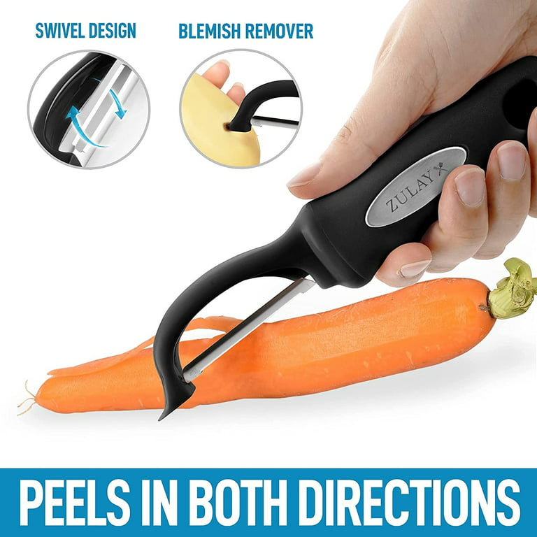 Zoomarlous Vegetables Fruits Peelers Rotating Blade High Quality Material for Home Kitchen Outdoors, Size: 3.5
