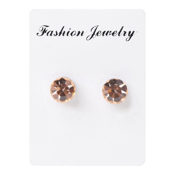 Pendientes Magnéticos Gótico Rock Ear Stud Clip en Pendientes Falsos Chicas champán