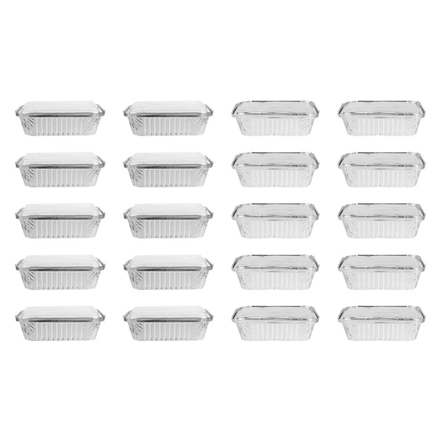 Miangastore Boîte en Aluminium Argent 20Ensemble 11.8X7.9X3.9In