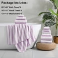 thumbnail image 3 of Jessy Home 12 Piece Light Purple Towel Set Soft Bath Towel for Bathroom-4 Bath Towels, 4 Hand Towels, 4 Washcloths Highly Absorbent Bath Sheet for Hotel & Spa, 3 of 8