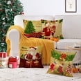 thumbnail image 5 of Set of 4 Christmas Pillow Covers 16x16 Inch Merry Christmas Pillow Cases Christmas Tree Velvet Throw Pillow Covers Gold Xmas Holiday Pillow Covers Outdoor Couch Sofa Cushion Covers for New Year(16), 5 of 6