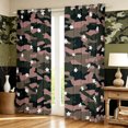 thumbnail image 2 of Manfei Abstract Camouflage Blackout Curtains Set of 2 (38x54 Each), Vintage Camo Stars Living Room Curtains, Charcoal Gray, 2 of 6