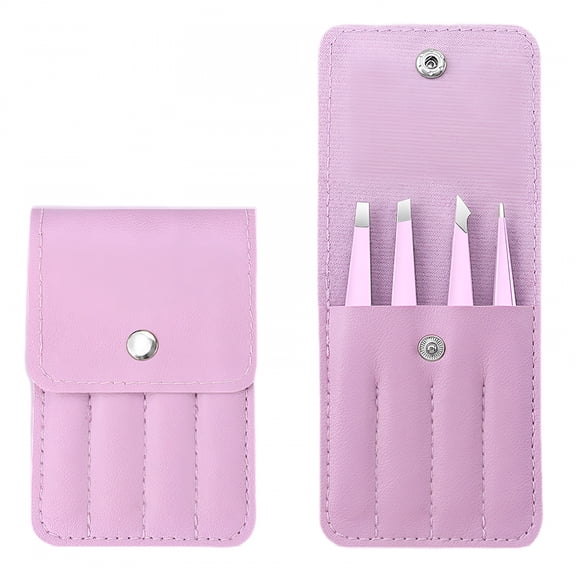 FACEGA 4Pcs Eyebrow Tweezers Set, Tweezers for Women Facial Hair Professional Stainless Steel Tweezers Precision Tweezers Set, Suitable for Hair Eyebrows and Facial Hair