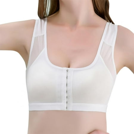 

Xmarks Women s Full Figure Front Closure Wirefree Back Support Posture Bra S-5XL