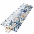 thumbnail image 2 of Ocean Washable Runner Rugs 2'x6', Blue Beige Starfish Shells Plant Leaves Flowers Gradient Low Pile Throw Entryway Rug Non-Slip Sturdy Edge Binding Carpet for Indoor Bedside Entrance Bedside, 2 of 9
