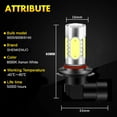 thumbnail image 3 of For Cadillac Escalade ESV EXT 2007-2014 2x Front LED Fog Light Bulbs 6000K White, 3 of 7