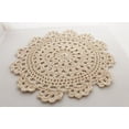 thumbnail image 4 of Fennco Styles Handmade Medallion Crochet Lace Cotton Traycloths/Doilies. 14 Inch Round. Beige Color. Set of 4., 4 of 11