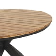 thumbnail image 6 of Satterlee Acacia Wood Outdoor Circular Dining Table, Teak and Black, 6 of 8