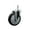 Swivel - No Brake - Black, variant on 5 Inch Black Poly Wheel Swivel 5/8 Inch Threaded Stem Caster Total Lock Brake