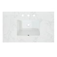 thumbnail image 1 of Pemberly Row 37" Engineered Stone Vanity Top - Grain White w/ Single White Sink, 1 of 8