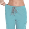 thumbnail image 5 of felwors Women's Scrub Cargo Jogger Pants Medical Workwear Bottoms with 5 Pockets, Lightweight Ultra Soft 2-Way Stretch Fabric (Light Blue, S), 5 of 7