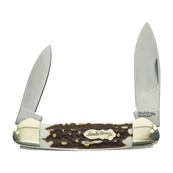 Uncle Henry 11UH Large Canoe Next Gen Pocket Knife 2.5" Drop Point 7Cr17MoV Polished Blade Polymer Handle Brown