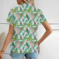 thumbnail image 4 of Cavosen Women's Blouses Button down for Summer Plus Size Collared Hawaiian Tropical Print Tees Short Sleeve Pullover Vacation Shirts Casual Dressy Resort Beach Tops Workout 3XL, 4 of 8