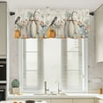 thumbnail image 4 of Fall Curtain Valance for Windows Pumpkins Curtains Living Room Kitchen Bathroom Farmhouse, Thanksgiving Short Rod Pocket Curtain Window Treatment 54"x18", 4 of 5