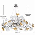 thumbnail image 3 of Modern Chandeliers for Dining Room - 47In Black Rectangle Brass LargeTree Branch Art Deco Mid Century Chandelier with Ginkgo Leaves, Farmhouse Chandelier for Living Room,Bedroom, 3 of 8