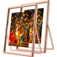 thumbnail image 1 of Gold Floating Frame &#x Vertical Set For Picture x x x Tabletop Shelf Photo Frame Classy For Wedding Birthday Anniversary Home or Office Decor, 1 of 9