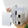 thumbnail image 2 of koolsoo Transparent Portable File Case Double-buckle with Handle Box Containers A5 Thick A5 Thick Black, 2 of 9