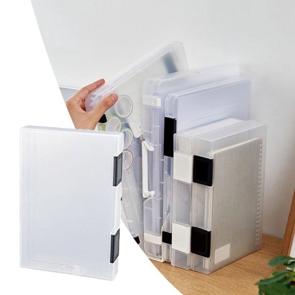 Contenedor de almacenamiento Yotijar caja organizadora de revistas A5 Grueso Negro