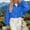 Blue, variant on Women's Stand Collar Cropped Bomber Jacket Long Sleeve Loose Zip Up Coat with Pockets Casual Fall Sweatwear Yellow