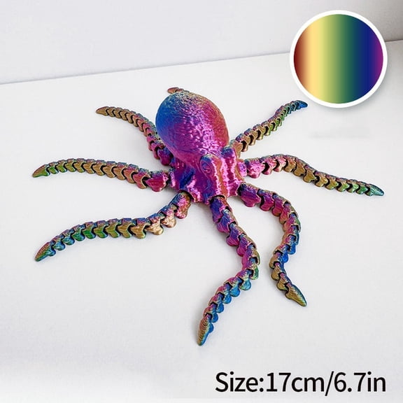 3D Printed Octopus,Articulated Models,Flexible Joint Animal Figurines, 3D Printing Stuff Cheap, Surprise Fantasy Gifts