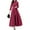 Rose, variant on ZANZEA Womens Dresses O-Neck Evening Long Gowns Solid Color Dress
