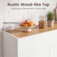 thumbnail image 6 of ELLEGNT Buffet Cabinet with Push‑to‑Open Doors – Sideboard Storage and Drawer for Kitchen, White, 6 of 10