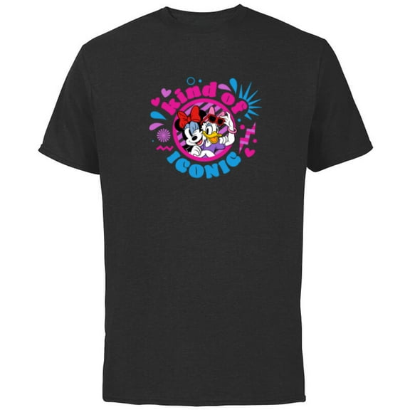 Disney Minnie and Daisy Kind of Iconic - Short Sleeve Cotton T-Shirt for Adults - Customized-Black