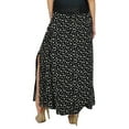 thumbnail image 3 of Bimba Black Cotton Printed Skirt With Slit Boho Style Maxi Indian Clothing, 3 of 5
