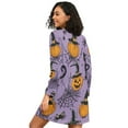 thumbnail image 2 of FORMRS Womens Long Sleeve Nightgowns Crew Neck Sleep Shirt Soft Pajamas Sizes S-3XL, Halloween Pumpkin, 2 of 8