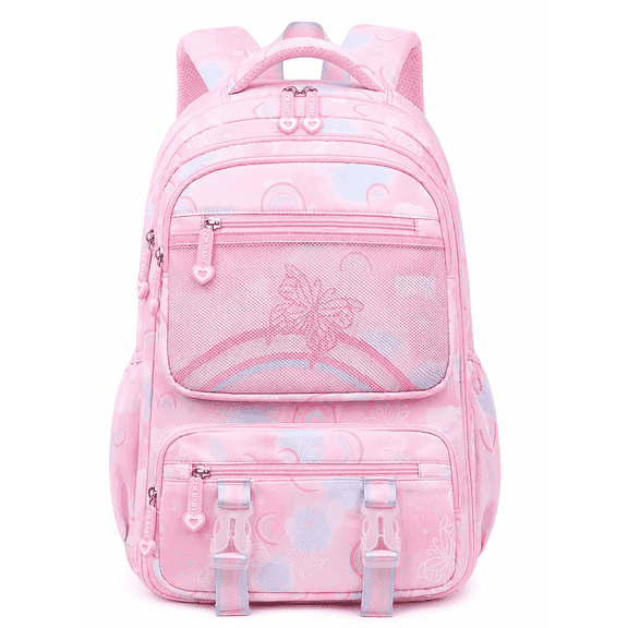 School Backpacks for Girls,Waterproof School Bags for Kids,Bookbag with Flap Cover for Kids, Grades 3-6