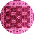 thumbnail image 1 of Ahgly Company Indoor Round Oriental Pink Traditional Area Rugs, 6' Round, 1 of 4