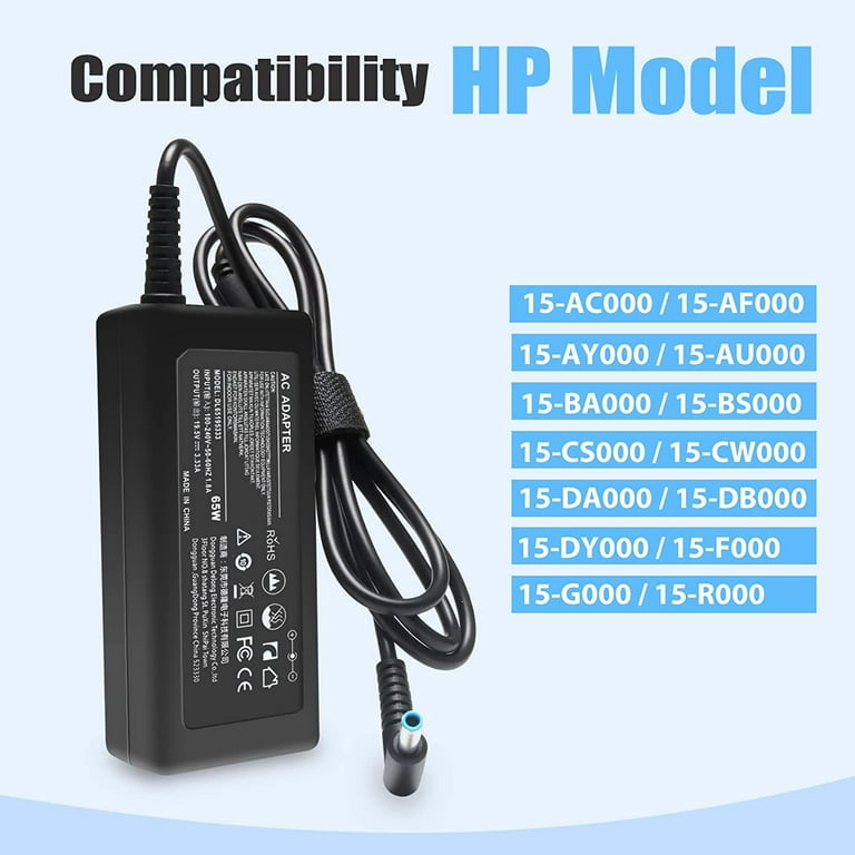 DTM・DAW Umbrella Company HP-ADAPTER 65W 19.5V Laptop Charger for HP 15-DA 15-DB 15-da0xxx 15-db0xxx 15