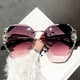 thumbnail image 3 of Lunettes de soleil sans monture pour femmes, protection UV d'extérieur, verres dégradés élégants, verres en cristal, 3 of 4