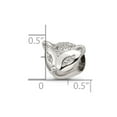 thumbnail image 2 of 13.55mm 925 Sterling Silver Reflections Cubic Zirconia Fox Face Bead Charm Pendant Necklace for Women, 2 of 2