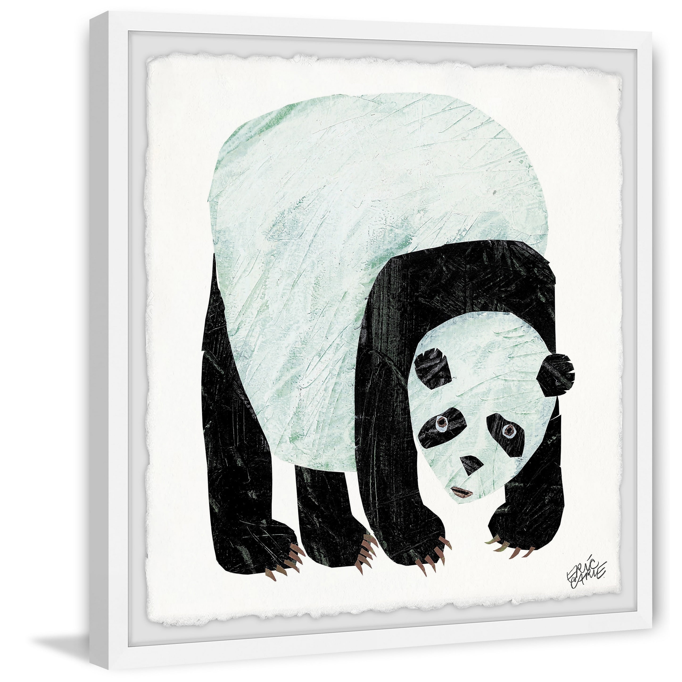 Marmont Hill Panda Bear By Eric Carle Framed Wall Art, 12.00" x 1.50"