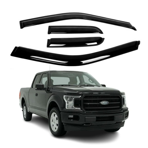 Fits Ford F-150 2015  Super Cab  Acrylic Side Window Visor Sun Rain Deflector Guard