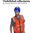 thumbnail image 3 of Chaleco de Seguridad Simonetta Vespetti con Tiras Reflectantes y Cierre, Talla L, 5 Piezas Naranja, 3 of 4